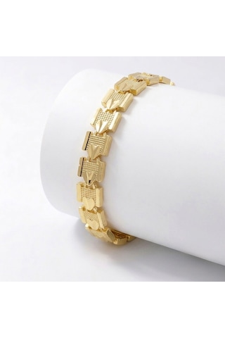 Premium Şık Ve Parlak Regalia 24k Gold Kaplama 8 Mm Kadın Bijuteri Bileklik 3183kbv5d12 18cm Altın