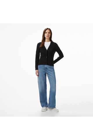 Nautica Kadın Siyah Regular Fit Hırka Düz 57s144t Siyah