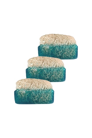 Doğal Kabak Lifli Okyanus Kokulu Sabun 120 Gr. Üçlü Set