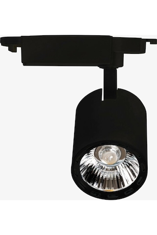 3 Adet Siyah-beyaz 6000-6500k 30w Ray Spot +1m Raylı Mağaza Ve Vitrin Armatürü