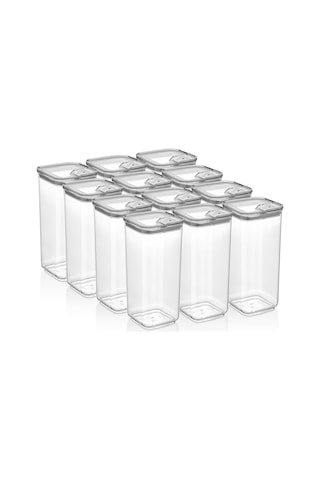 Vip Ahmet Pratik Kare Saklama Kabı, 3x1700 Ml Çok Renkli