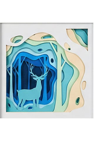 Aurora Layered Art - Doğa Silüeti Duvar Tablosu