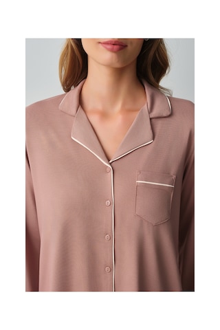 Suwen Misty Gömlek Yaka Pijama Takımı Wsh105100591268 Cappuccino