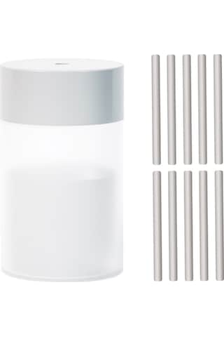 Yifomall Ev Ve Araç Kullanıma Uygun Usb Nemlendirici Aromaterapi Makinesi - Renkli Buhar Atomizer + 10 Adet Pamuk Çubuğu Beyaz