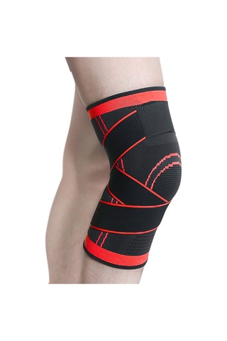 Yuntech01 Sporcu Dizlik - Nefes Alabilir Basınçlı Koşu Bisiklet Basketbol İçin Çift Kırmızı