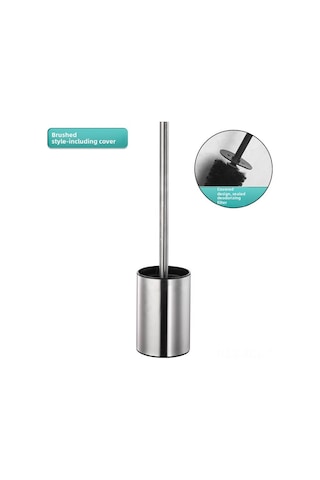Konesam Temizlik Fırçası Ve Saklama İçin Paslanmaz Çelik Zemin Tipi Kapaçklı Tuvalet Fırçası Tutucusu - Delme Yok Kurulum Diğer