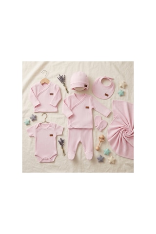 Bambık İmajbebe Raporlu Bebek Hastane Çıkışı Seti 7'li Pembe Pembe