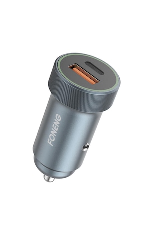 Foneng C16 Qc3.0 30W 1xusb 1xtype-C Girişli Araç içi Çakmak Hızlı Şarj Aleti