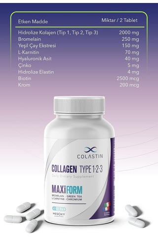 Maxiform Kolajen Tip 1 2 3 Güzellik Ve Form Bir Arada 3 Al 2 Öde 180 Tablet