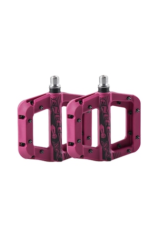 Enlee Renkli Çivili Kaymaz Platform Pedal Mtb Rulmanlı Plastik Alüminyum Pedal Ultra Hafif Mor