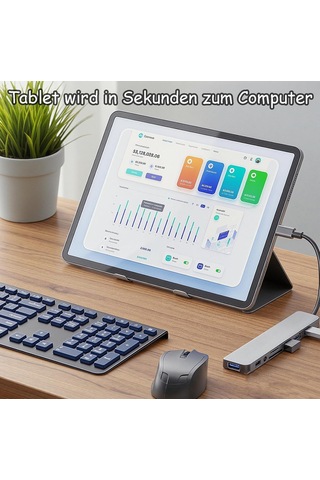 Lexroo Usb C Hub 8'i 1 Arada Usb Hub 3.0 Multiport Adaptörü, Tf/sd Kart Okuyucu