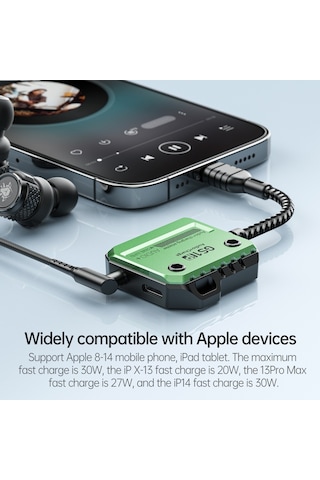 PLEXTONE GS1 iPhone Mıknatıslı Lightning to 3.5mm Kulaklık + 30W