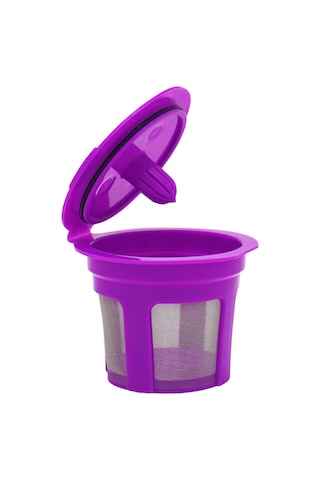 Kangvka Keurig 2.0 & 1.0 Makinaları İçin Yeniden Kullanılabilir Kahve Kapsülü - 304 Çelik Filtreli, Mor Tekli - Kaliteli Aroma Ve Kremalı Lezzet Sağlar Mor