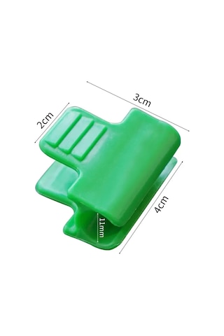 Lemestar Serit Sabitleyici Klip 40x30mm 11mm Çap - Yeşil - Isı Direnci -30 C/+60 C - Uv Koruma - 30 Adet Paket