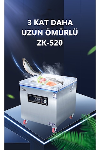 Kan-Tar ZK-520 Çift Çene Tekerlekli Vakum Paketleme Makinesi