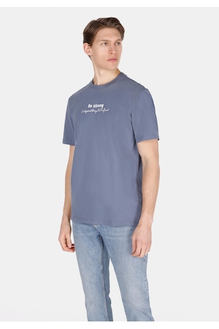 Colin's Colins Comfort Fit Yuvarlak Yaka Düz Erkek Mavi Kısa Kol Tişört Cl1074160 Cl1074160 Q1.v2 Inv Indigo
