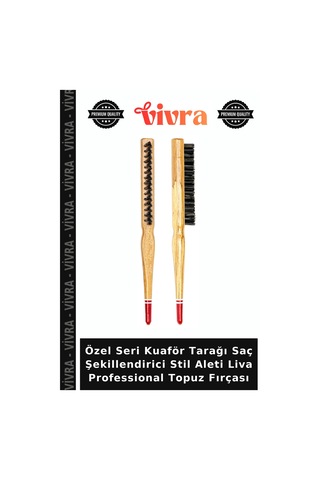 Özel Seri Kuaför Tarağı Saç Şekillendirici Stil Aleti Liva Professional Fırçası