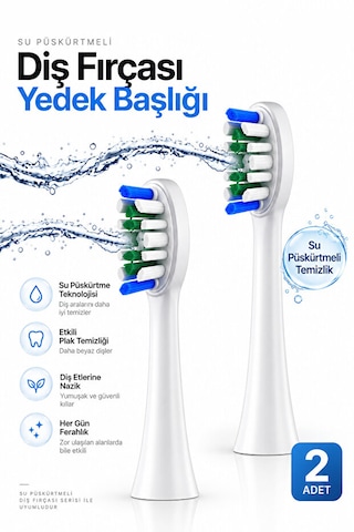Su Püskürtmeli Sonik Elektrikli Diş Fırçası Yedek Başlığı