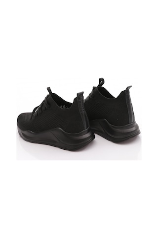 Dgn 745 Kadin Bağcikli Örgülü Sneaker Ayakkabi Siyah
