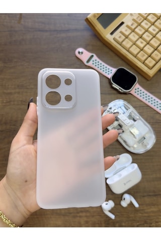 Redmi 15c Uyumlu Süper İnce Mat Ultra Thin Silikon Kılıf Şeffaf
