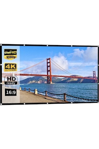 Boyut:120 İnç (4:3) İnce Polyester Projektör Film Perdesi