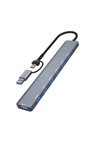 7in1 Type-c/usb To Usb Çoklayıcı 7 Port Usb3.0 Hub Power Güç Dest
