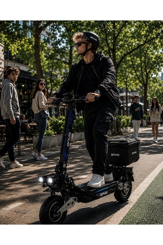 Onvo Rx-09 3000w 1500x2 Elektrikli Scooter Kask Hediyeli Siyah