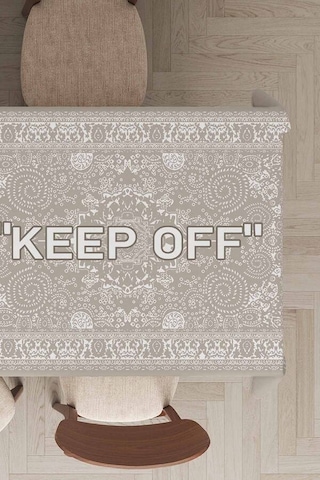 Bej Keep Off Dokuma Leke Tutmaz Masa Örtüsü Mso454n11