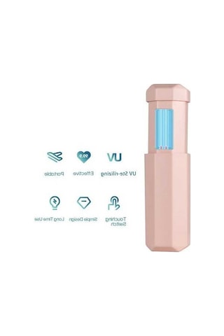 Bosphorusboutique02 Yunboo Portatif Uv-c 253.7nm Sterilizasyon Çubuğu - Tek Dakikada Textil, Plastik Ve Yüzeyleri Dezenfekte Eden Ev İçi Dezenfektör Pembe Pembe