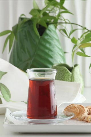 Lav Vera Cam Çay Seti 6 Kişilik 180 ml (6 Çay Bardağı, 6 Çay Tabağı)