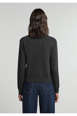 Colin's Colins Slim Fit Yuvarlak Yaka Düz Kadın Antrasit Hırka Cl1076473 Q1.v2 Anm Antra Melanj