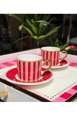 2 Kişilik Red Double Kahve Fincanı-5152 Kırmızı