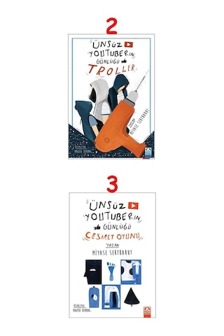 Ünsüz Youtuberın Günlüğü - Troller 2 , Ünsüz Youtuberın Günlüğü - Cesaret Oyunu 3 , 2 Kitap Set