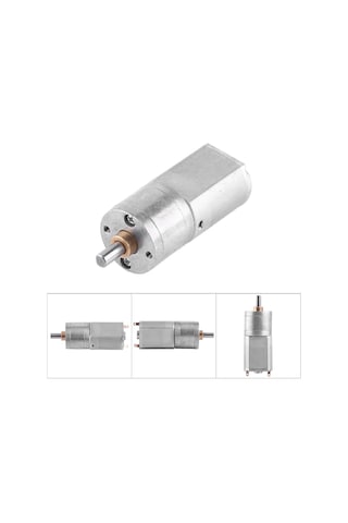 Yaozixa Tam Metal Gövde 20mm Dış Çaplı 12v Dc Redüksiyon Motoru - 200rpm Yüksek Torklu Dişli Motoru