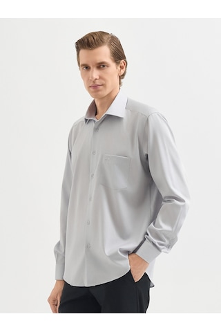 Karaca Erkek Regular Fıt Gömlek-açık Gri 11.25s.04.310 Açık Gri
