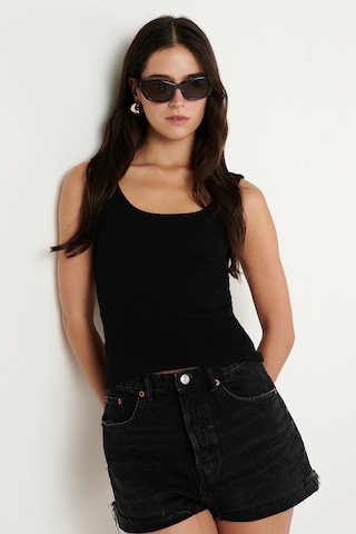 AC&Co / Altınyıldız Classics Kadın Sıyah Pamuklu Kaşkorse Yumuşak Dokulu Slim Fit Dar Kesim Bisiklet Yaka Esnek Body Siyah