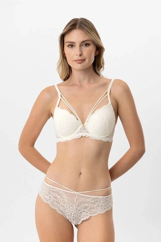 Pierre Cardin Soft 4900 Push Up Kaplı Sütyen Külot Takım Ekru