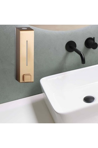 Didadodo Suntek 600ml Sabunluk Duvara Monte Banyo Duş Şampuanı Otel Altın, Gümüş Renk Seçeneği 11.8x5cm Çift Kişilik