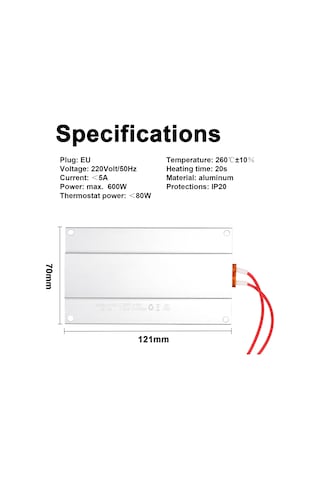 Xindoker Led Ampul Tamiri İçin Otomatik Isıtıcı Tabanı - 260 C Hızlı Isı, 220v Avrupa Şarjı, H-002 Isı Plakası
