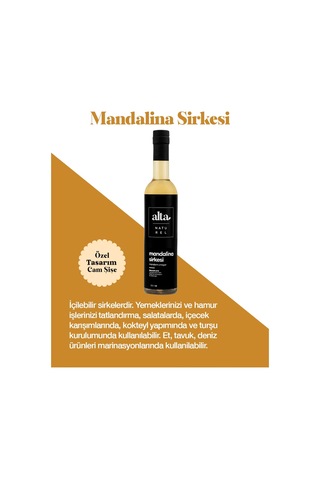 Alta Naturel Doğal Fermente Mandalina Sirkesi 250 ML