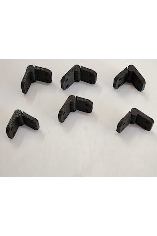 40x20.5 Mm Plastik Siyah Menteşe - 4 Delikli Çok Amaçlı Kapak Menteşesi 6 Adet
