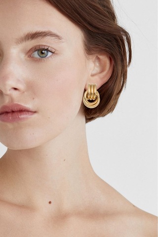 Chavin Gold Bijuteri Retro Tarz Bayan Mini Halka Küpe Ev18sr Gold