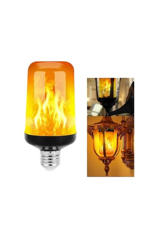 Alev Efektli Led Lamba, 4 Yanıp Sönme Modu, E26/e27 Soket, Christmas-ff-