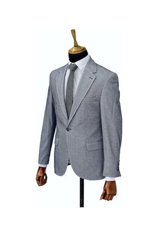 Erkek Tek Spor Ceket Çift Yırtmaçlı Bgl-st03982 Lacivert
