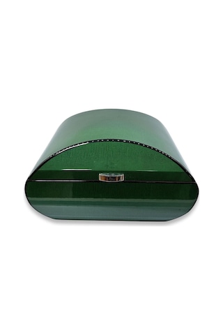 Lubinski İtaly Oval Humidor Puro Kutusu Lizard Yeşil 60's
