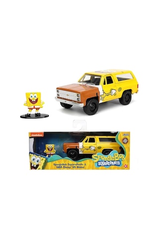 Sponge Bob Figür Ve 1980 Chevy K5 Blazer