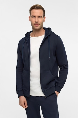 Süvari Lacivert Regular Düz Bisiklet Yaka Sweatshirt Lacivert