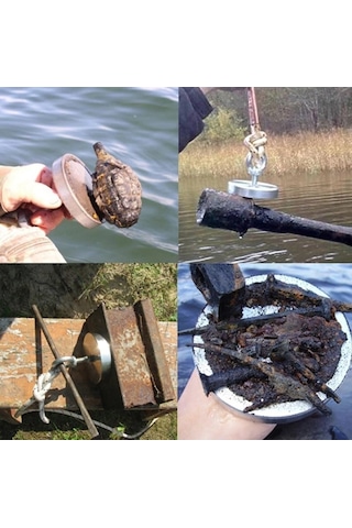 Magnet Fishing Süper Güçlü Halkalı Neodyum Pot Mıknatıs, 40Mm Çap