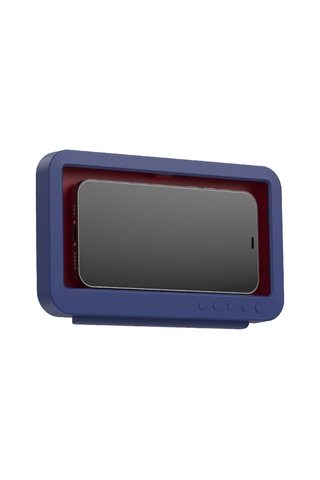 Springsun Duşta Kullanım İçin Su Geçirmez Dokunmatik Duvara Monte Telefon Tutucu - 360 Dönebilir Mavi