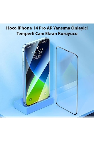 Hoco Apple iPhone Uyumlu 14 Pro Ar Yansıma Önleyici Temperli Cam Ekran Koruyucu-1852